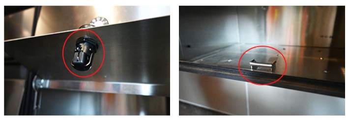 ダイヤル式ポストの内側