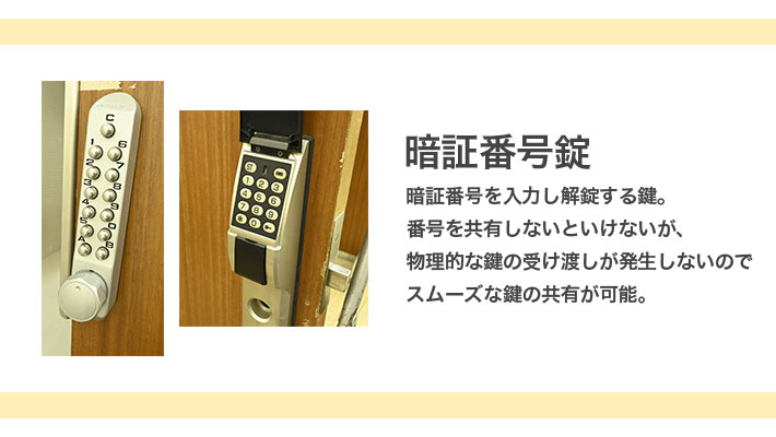 暗証番号錠の紹介