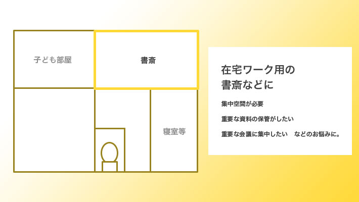 書斎に鍵を取り付ける