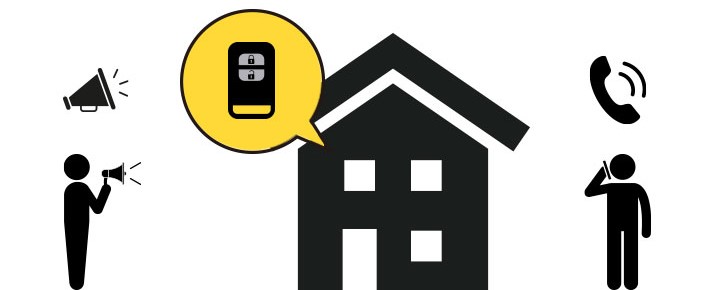 室内にスマートキーを忘れていないか確認