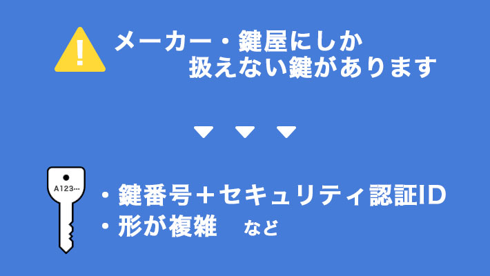 メーカーや鍵屋だけが扱える鍵がある