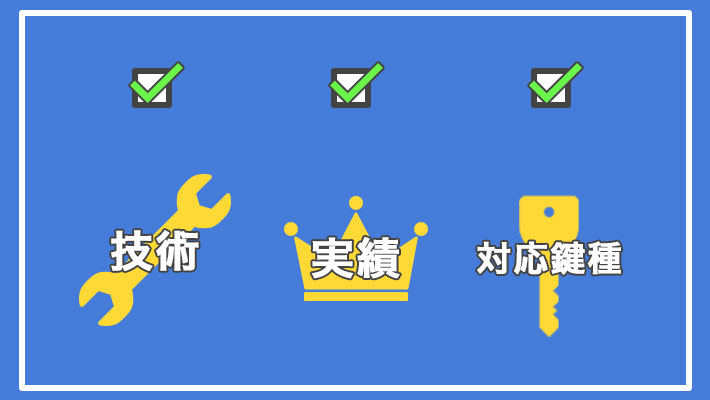 鍵屋を選ぶときにチェックするべき項目